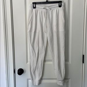 White joggers